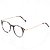 Óculos de Grau Clos Arredondado Animal Print Acinzentado - Imagem 1