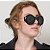 Óculos de Sol Clos Redondo Preto e Translúcido - Imagem 2