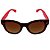 Óculos de Sol Clos Redondo Animal Print Rosa - Imagem 2