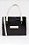 BOLSA EM COURO EB 531  COBRA PRETO/OFF-WHITE - Imagem 1