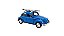 Miniatura Volkswagen Fusca Surf Welly Azul 1:32 - Imagem 2