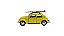 Miniatura Volkswagen Fusca Surf Welly Amarelo 1:32 - Imagem 9