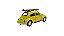 Miniatura Volkswagen Fusca Surf Welly Amarelo 1:32 - Imagem 3