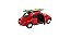 Miniatura Volkswagen Fusca Surf Welly Vermelho 1:32 - Imagem 8