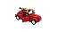 Miniatura Volkswagen Fusca Surf Welly Vermelho 1:32 - Imagem 7