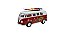 Miniatura Volkswagen Kombi 1962 Paz Amor Surf Vermelho 1:32 - Imagem 1