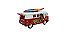 Miniatura Volkswagen Kombi 1962 Paz Amor Surf Vermelho 1:32 - Imagem 6
