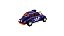 Miniatura Volkswagen Fusca Custom Dragrace Roxo 1:32 - Imagem 3