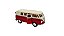 Miniatura Volkswagen Kombi 1962 Classic Vermelho e Bege 1:32 - Imagem 5