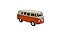 Miniatura Volkswagen Kombi 1962 Classic Laranja e Bege 1:32 - Imagem 2