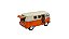 Miniatura Volkswagen Kombi 1962 Classic Laranja e Bege 1:32 - Imagem 6