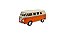 Miniatura Volkswagen Kombi 1962 Classic Laranja e Bege 1:32 - Imagem 1