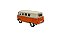 Miniatura Volkswagen Kombi 1962 Classic Laranja e Bege 1:32 - Imagem 4