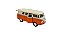Miniatura Volkswagen Kombi 1962 Classic Laranja e Bege 1:32 - Imagem 5