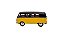 Miniatura Volkswagen Kombi 1962 Classic Preto E Amarelo 1:32 - Imagem 7