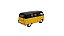 Miniatura Volkswagen Kombi 1962 Classic Preto E Amarelo 1:32 - Imagem 3