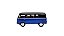 Miniatura Volkswagen Kombi 1962 Classic Preto E Azul 1:32 - Imagem 7