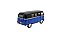 Miniatura Volkswagen Kombi 1962 Classic Preto E Azul 1:32 - Imagem 3