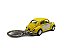 Miniatura Chaveiro Volkswagen Fusca Amarelo Metal 1:64 - Imagem 3