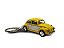 Miniatura Chaveiro Volkswagen Fusca Amarelo Metal 1:64 - Imagem 2