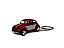 Miniatura Chaveiro Volkswagen Fusca Vermelho Metal 1:64 - Imagem 1