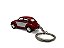 Miniatura Chaveiro Volkswagen Fusca Vermelho Metal 1:64 - Imagem 4
