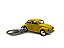 Miniatura Chaveiro Volkswagen Fusca Amarelo Metal 1:64 - Imagem 2
