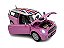 Miniatura Mini Cooper Rosa Acende Luz e Som Metal 1:28 - Imagem 7