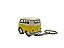 Miniatura Chaveiro Volkswagen Kombi Amarelo Metal 1:64 - Imagem 4