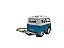 Miniatura Chaveiro Volkswagen Kombi Summer Azul Metal 1:64 - Imagem 3