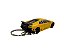Miniatura Chaveiro Lamborghini Murcielago Amarelo Metal 1:64 - Imagem 3