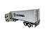 Miniatura Caminhão Scania R730 Dourado Carreta BaúWelly 1:32 - Imagem 2