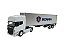 Miniatura Caminhão Scania R730 Branco Carreta Baú Welly 1:32 - Imagem 1