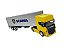Miniatura Caminhão Scania R730 Amarelo Carreta BaúWelly 1:32 - Imagem 4