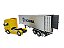 Miniatura Caminhão Scania R730 Amarelo Carreta BaúWelly 1:32 - Imagem 7
