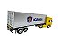 Miniatura Caminhão Scania R730 Amarelo Carreta BaúWelly 1:32 - Imagem 3