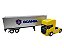 Miniatura Caminhão Scania R730 Amarelo Carreta BaúWelly 1:32 - Imagem 6