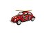 Miniatura Volkswagen Fusca Vermelho Classic Surf Metal 1:24 - Imagem 1