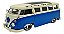 Miniatura Volkswagen Kombi 1962 Rebaixado Azul Jada 1:24 - Imagem 1