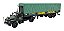 Miniatura Caminhão Articulado Carreta Mack B61 Verde 1:43 - Imagem 1