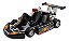 Miniatura Kart Champion Corrida Metal Preto 1:18 - Imagem 1