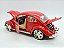 Miniatura Volkswagen Fusca Vermelho Rebaixado Metal 1:18 - Imagem 2