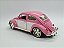 Miniatura Volkswagen Fusca Rosa Rebaixado Metal 1:18 - Imagem 9