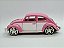 Miniatura Volkswagen Fusca Rosa Rebaixado Metal 1:18 - Imagem 4