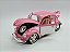Miniatura Volkswagen Fusca Rosa Rebaixado Metal 1:18 - Imagem 3