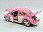 Miniatura Volkswagen Fusca Rosa Rebaixado Metal 1:18 - Imagem 2