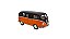 Miniatura Volkswagen Kombi 1962 Classic Preto E Laranja 1:32 - Imagem 2