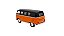Miniatura Volkswagen Kombi 1962 Classic Preto E Laranja 1:32 - Imagem 4
