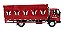 Miniatura Caminhão Ford Cargo Bebidas Vermelho Metal 1:43 - Imagem 4