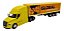 Miniatura Caminhão Freightliner Cascadia Baú Amarelo 1:64 - Imagem 1